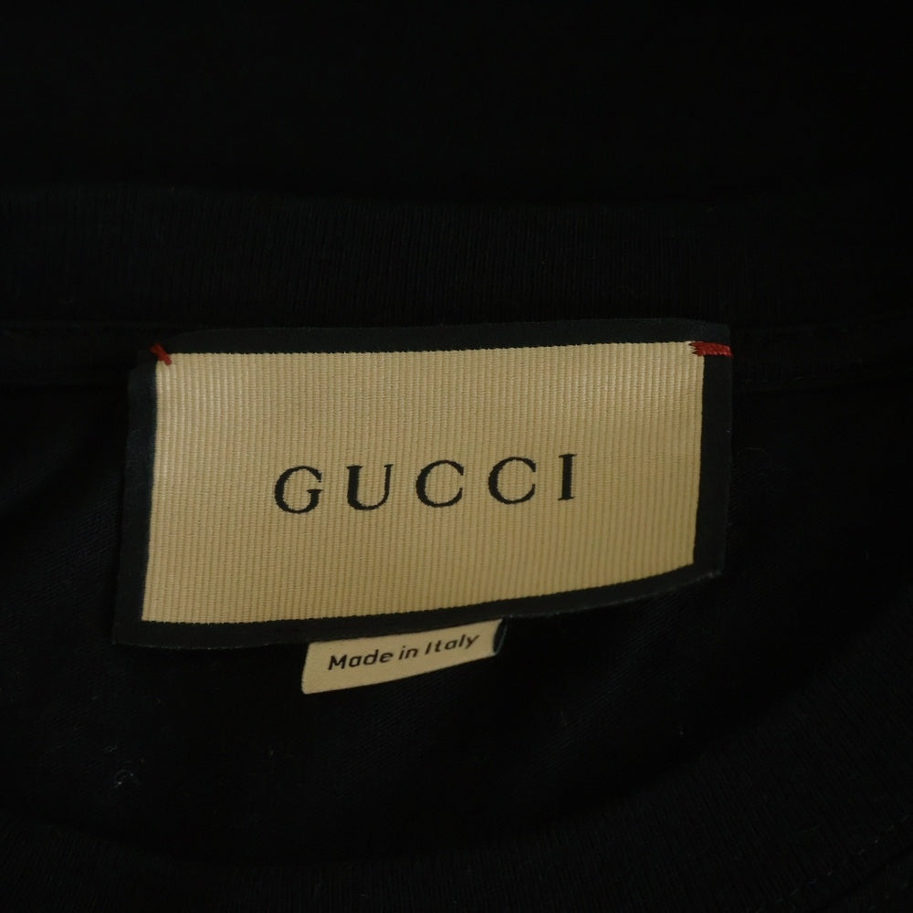 GUCCI(グッチ) Graphic Heart Logo S/S Tee フロントグラフィックハートロゴプリント クルーネック 半袖Tシャツ ブラック 785345 XJGIJ