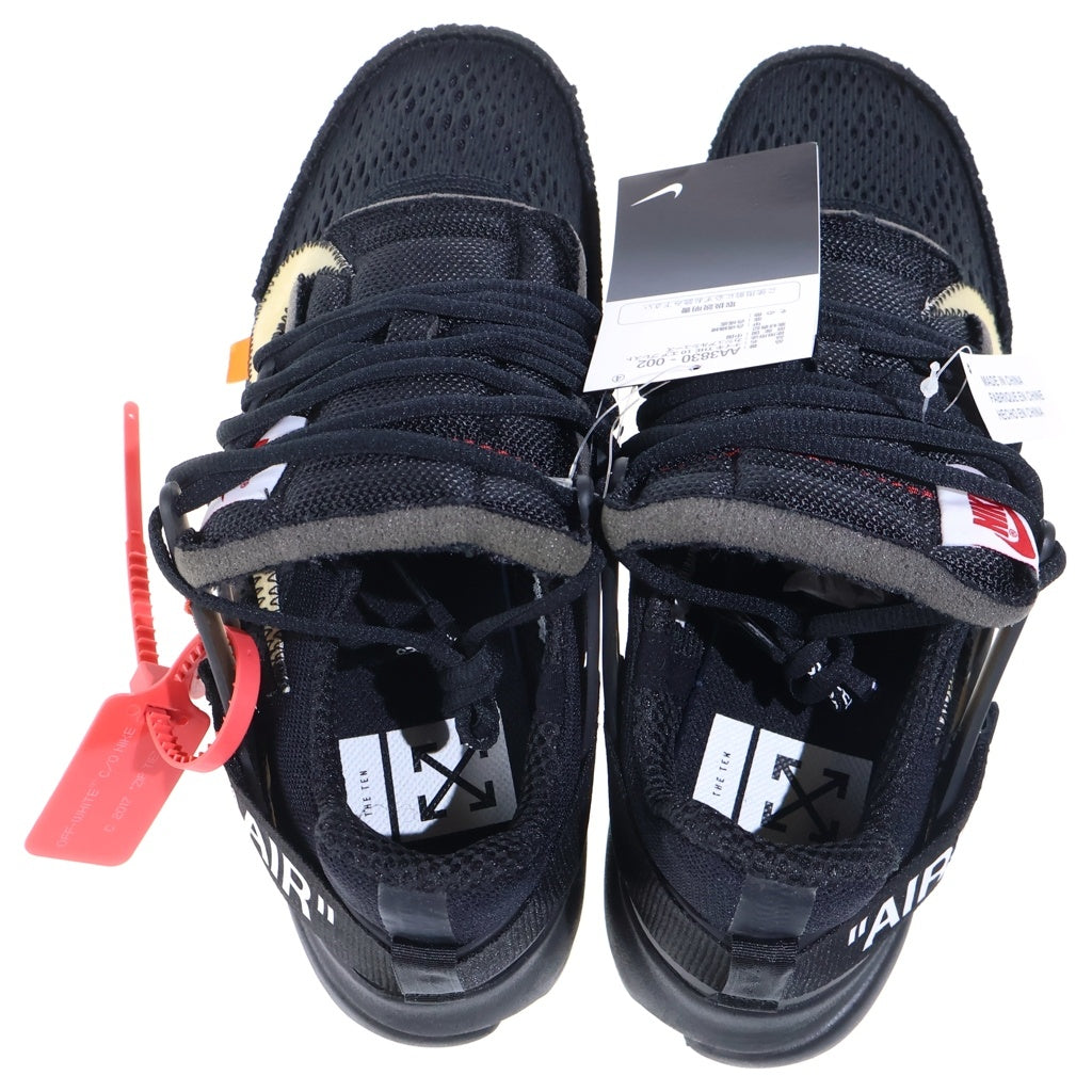 NIKE(ナイキ) ×OFF-WHITE AIR PRESTO オフホワイト エアプレスト ローカットスニーカー ブラック US9/27cm AA3830-002