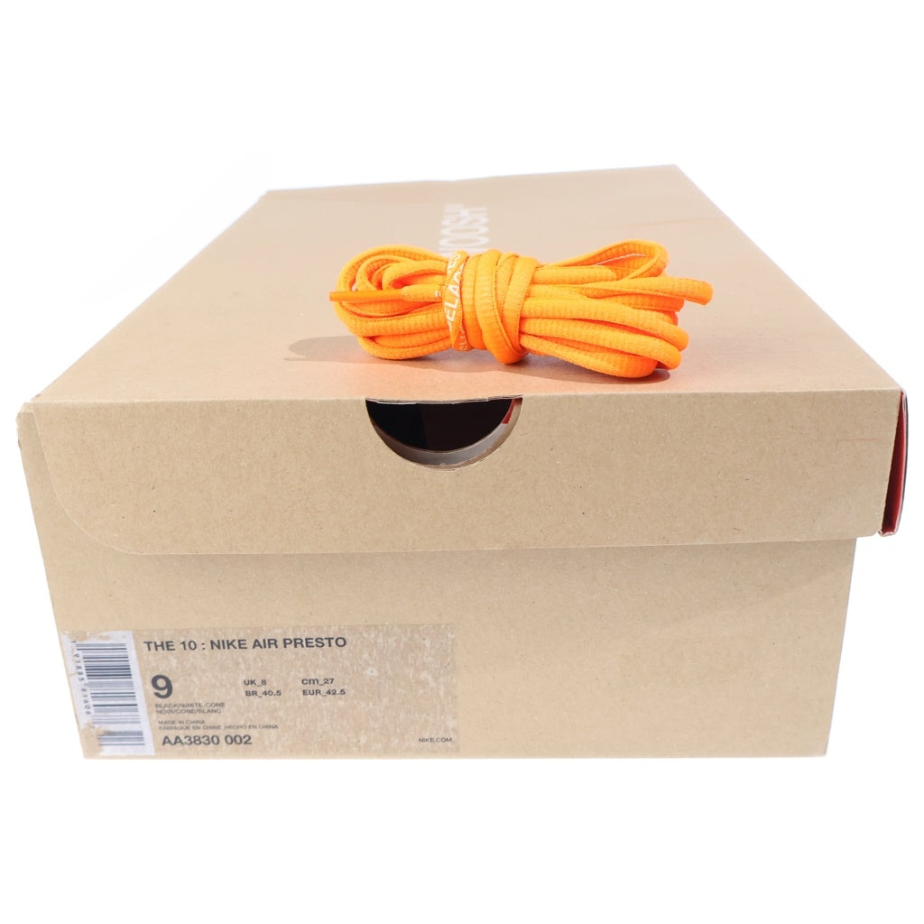NIKE(ナイキ) ×OFF-WHITE AIR PRESTO オフホワイト エアプレスト ローカットスニーカー ブラック US9/27cm AA3830-002