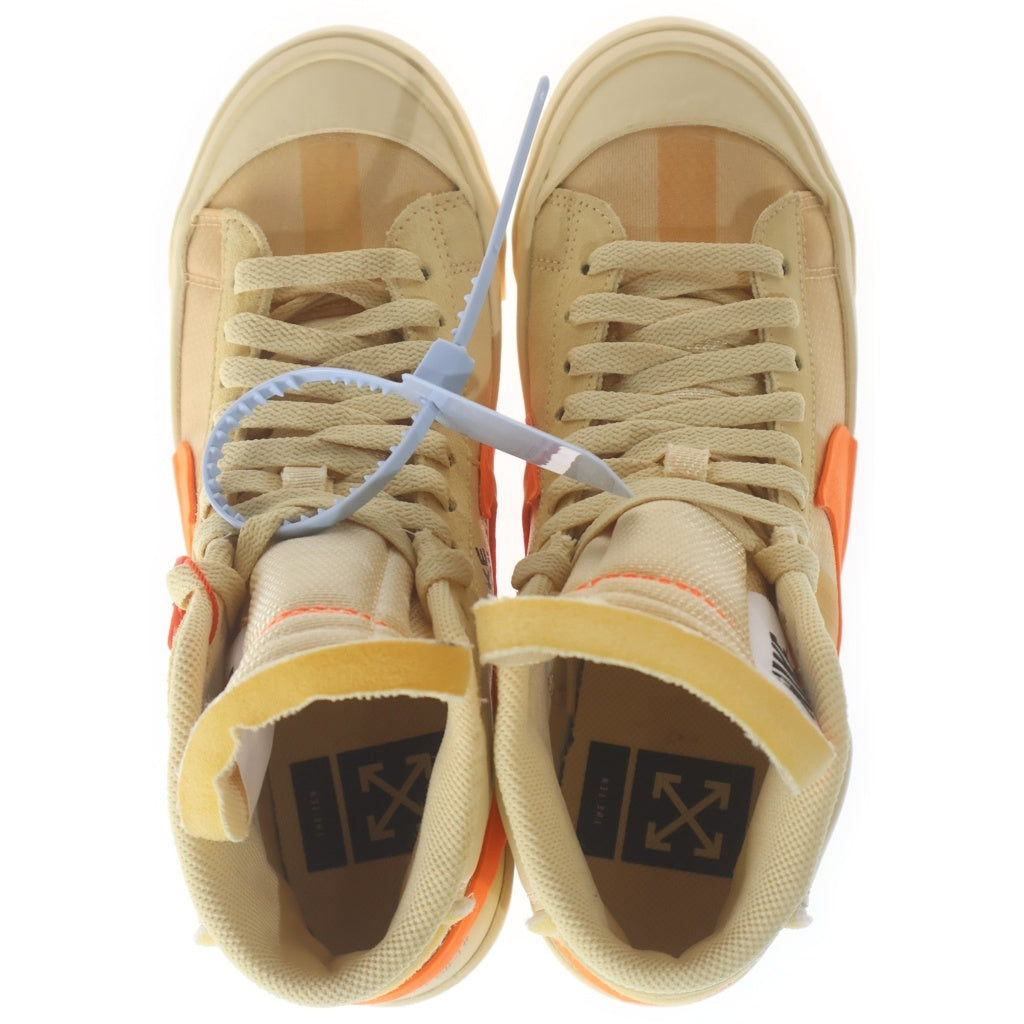 NIKE(ナイキ) ×OFF-WHITE BLAZER MID ALL HALLOWS EVE AA3832-700 オフホワイト ブレーザー ミッドカットスニーカー ベージュ US6/24cm レディース