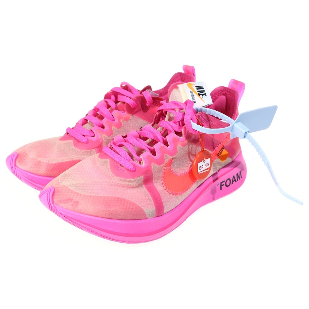 NIKE(ナイキ) ×OFF-WHITE ZOOM FLY オフホワイト ズームフライ ローカットスニーカー ピンク US6/24.0cm レディース