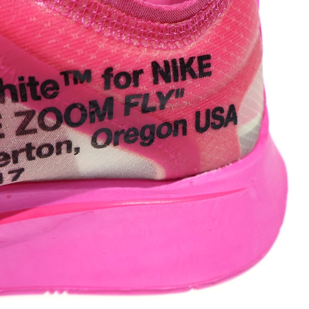 NIKE(ナイキ) ×OFF-WHITE ZOOM FLY オフホワイト ズームフライ ローカットスニーカー ピンク US6/24.0cm レディース