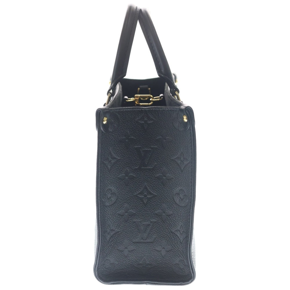 LOUIS VUITTON(ルイヴィトン) モノグラム・アンプラント オンザゴーPM 2WAYバッグ ハンドバッグ ショルダーバッグ トートバッグ ブラック レザー M45653 ゴールド金具 レディース