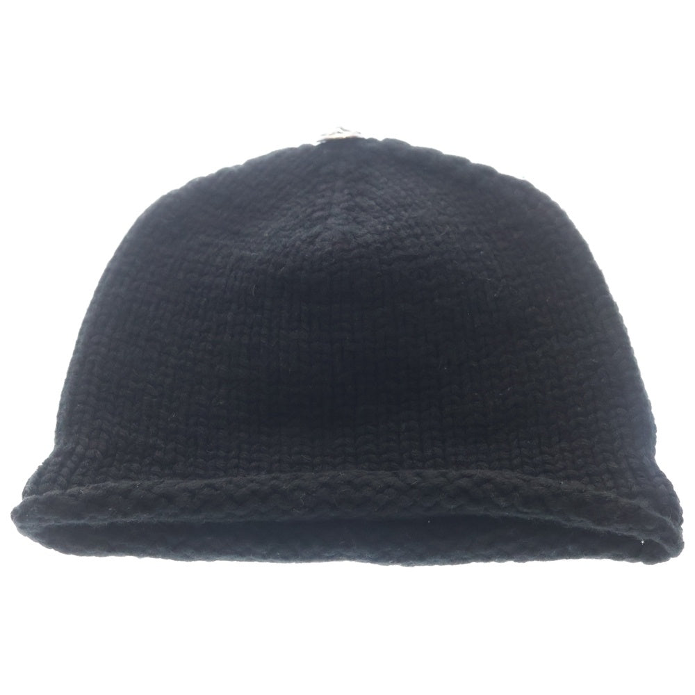 CHROME HEARTS(クロムハーツ) BEANIE CASH クロスパッチ カシミヤ ニットキャップ ビーニー 帽子 ブラック