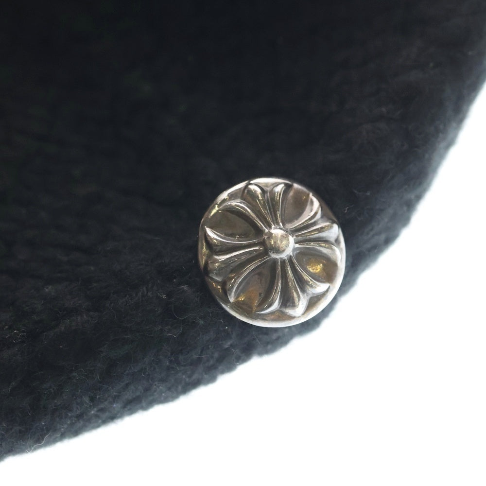 CHROME HEARTS(クロムハーツ) BEANIE CASH クロスパッチ カシミヤ ニットキャップ ビーニー 帽子 ブラック