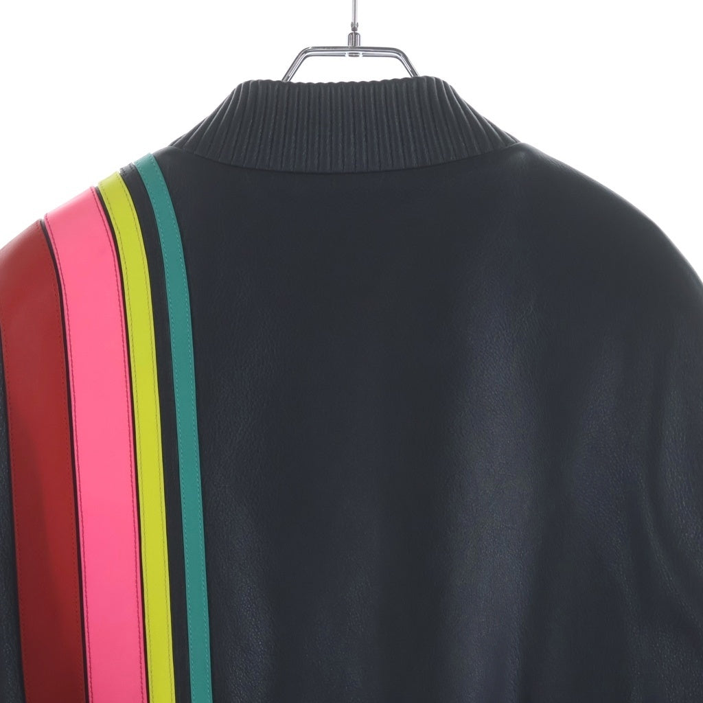 FENDI(フェンディ) 19AW FENDI ROMA AMOR WAVE LOGO BOMBER レザー ボンバージャケット マルチカラー 12CPF-19-84