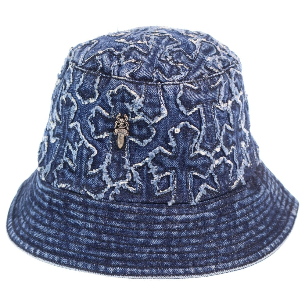 CHROME HEARTS(クロムハーツ) Dagger Cross Patch Denim Bucket Hat ダガークロスパッチ デニム バケットハット インディゴ