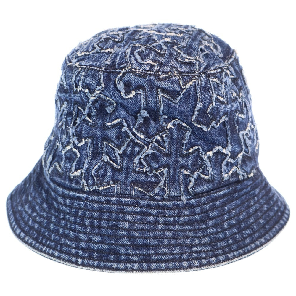 CHROME HEARTS(クロムハーツ) Dagger Cross Patch Denim Bucket Hat ダガークロスパッチ デニム バケットハット インディゴ