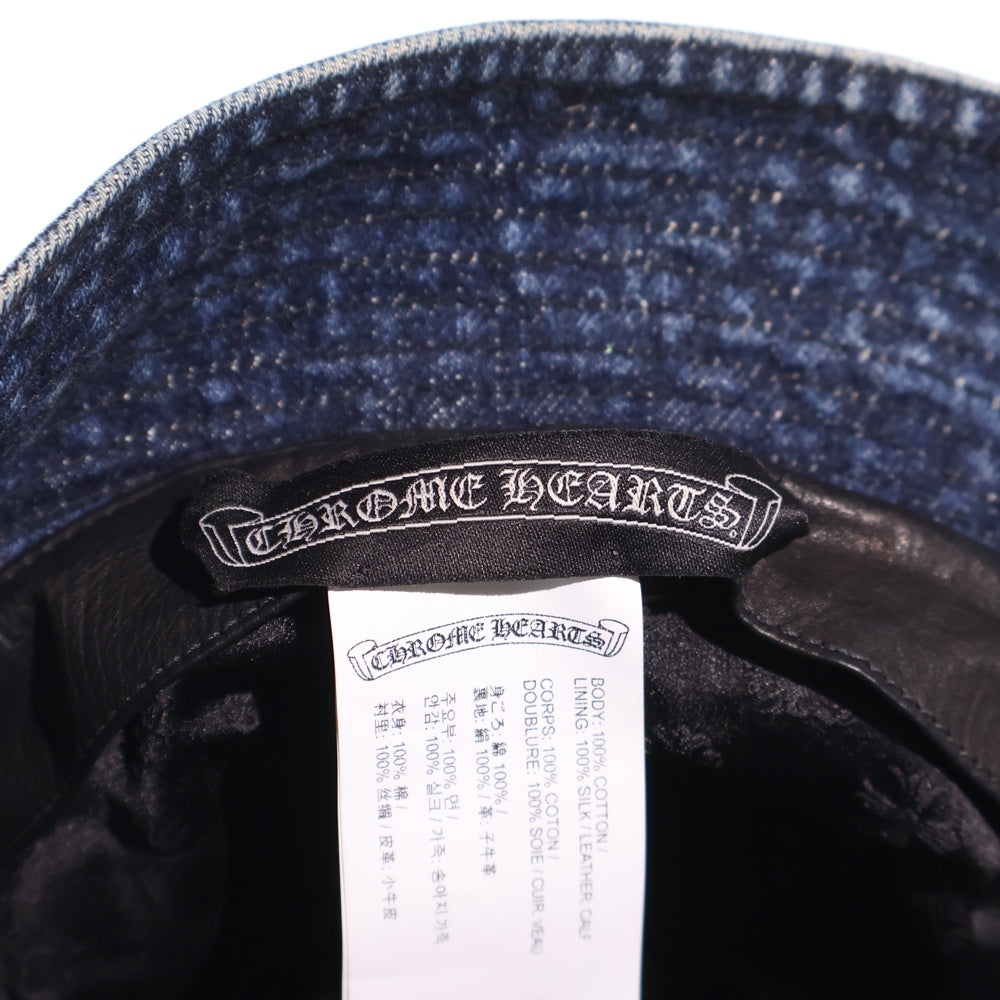 CHROME HEARTS(クロムハーツ) Dagger Cross Patch Denim Bucket Hat ダガークロスパッチ デニム バケットハット インディゴ