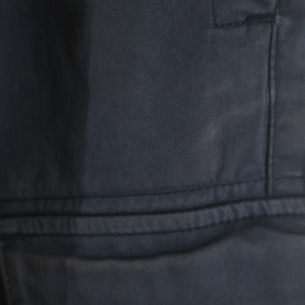 STONE ISLAND(ストーンアイランド) 22AW ロゴワッペン ガーメントダイ コットンウール ストレッチ サテン カーゴパンツ ブラック 771531314 レディース