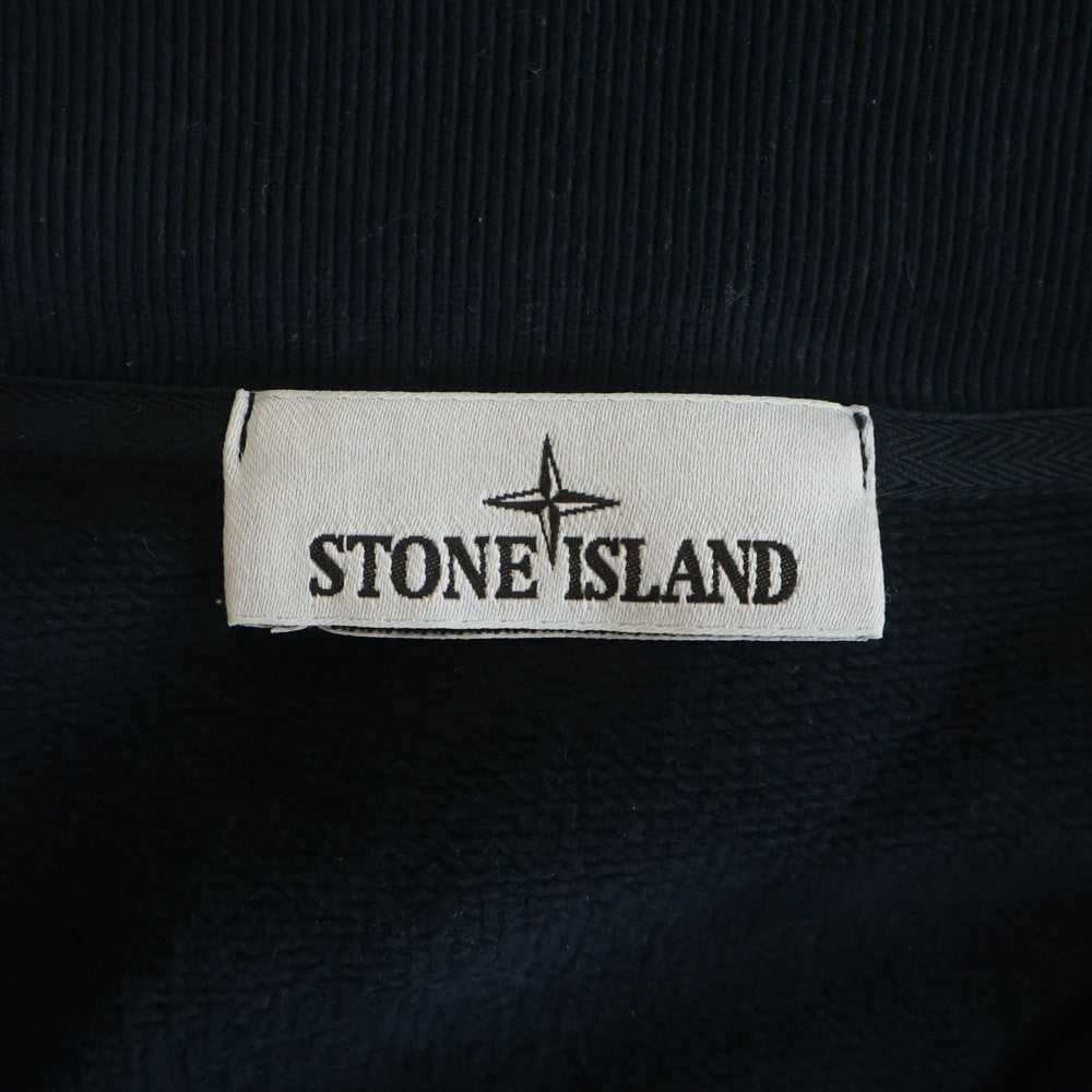 STONE ISLAND(ストーンアイランド) Half-zip sweatshirt ハーフジップスウェットトレーナー ロゴワッペン ネイビー K2S156100068S0A20