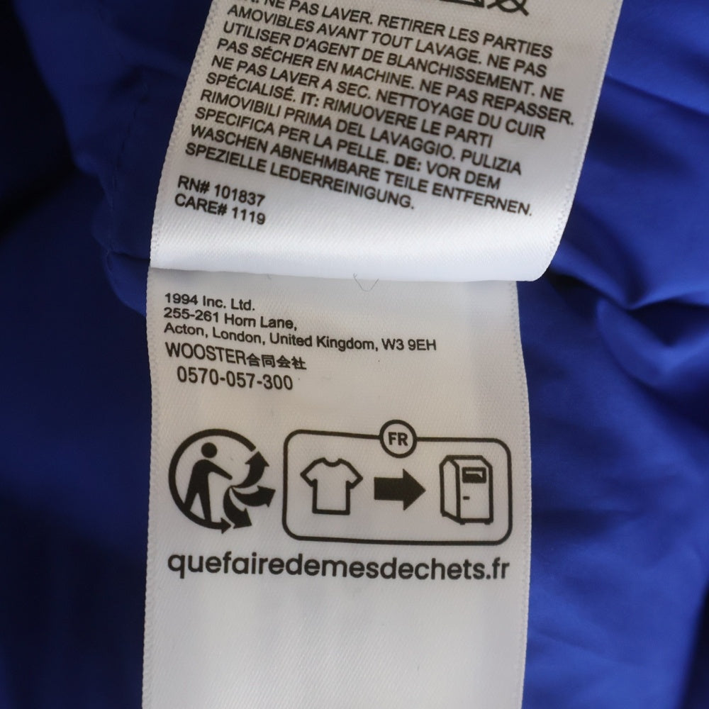 SUPREME(シュプリーム) 23AW Suede 600-Fill Down Parka 刺繍ロゴ スエード ファーフードパーカーダウンジャケット ブルー NF0A876C