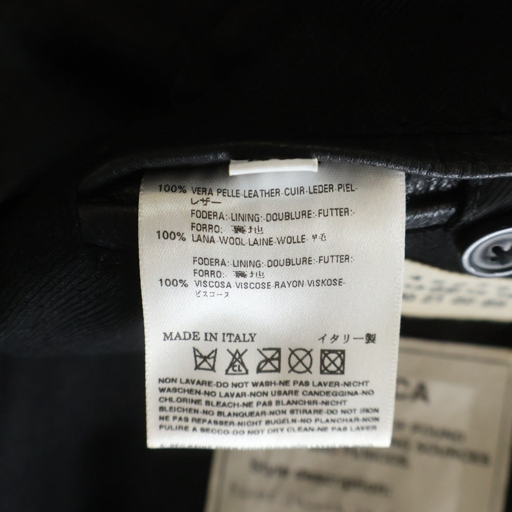 Maison Martin Margiela(メゾンマルタンマルジェラ) 06AW REPLICA バイカージャケット レザー ダブルライダース ブラック 28 AM010