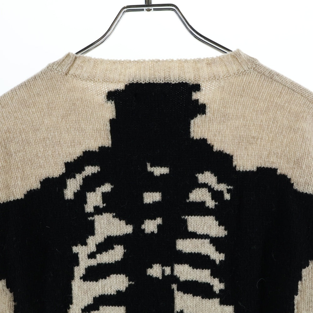 KAPITAL(キャピタル) 5G ウール BONE クルーネック ニット セーター ボーン ベージュ EK-1537KNA