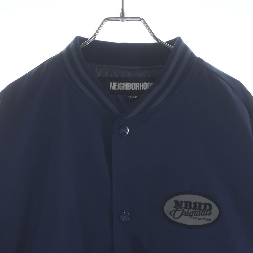 NEIGHBORHOOD(ネイバーフッド) 23AW ベースボールジャケット ナイロンジャケット ブルゾン ネイビー 232TSNH-JKM02