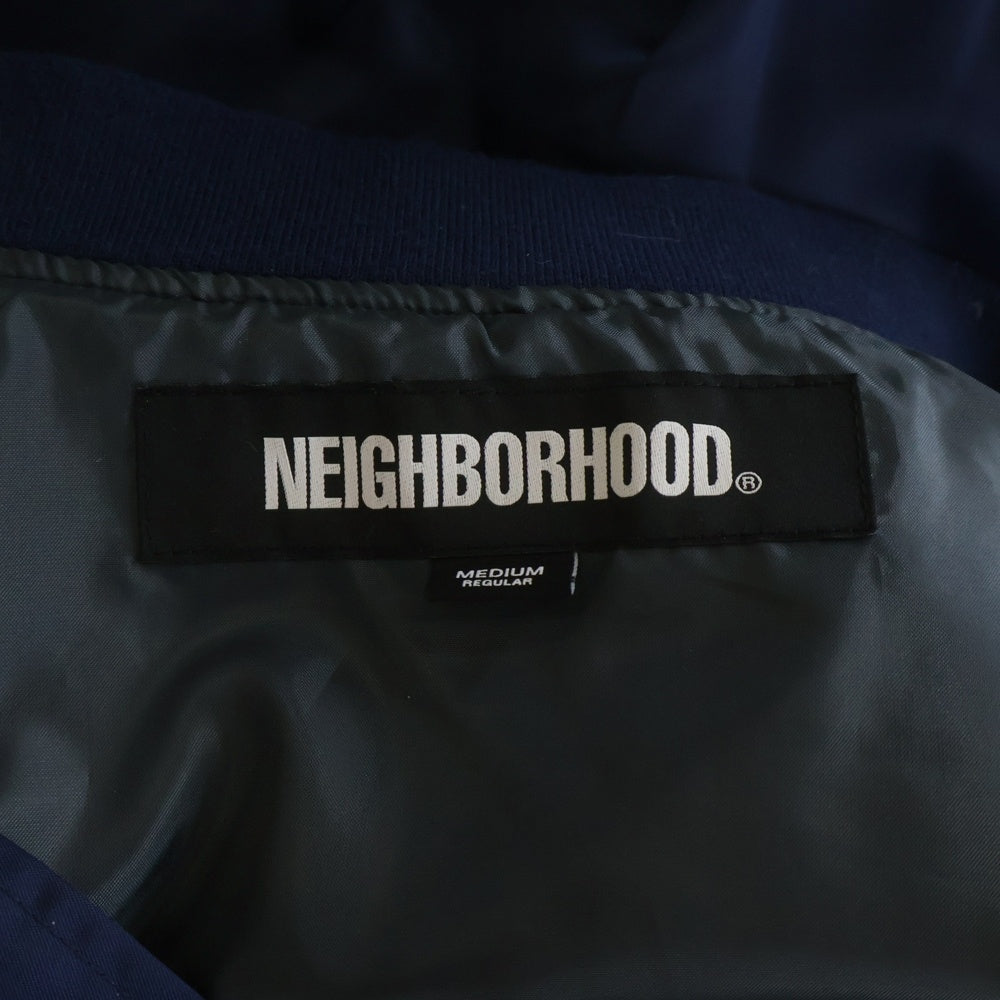 NEIGHBORHOOD(ネイバーフッド) 23AW ベースボールジャケット ナイロンジャケット ブルゾン ネイビー 232TSNH-JKM02