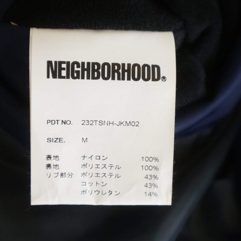 NEIGHBORHOOD(ネイバーフッド) 23AW ベースボールジャケット ナイロンジャケット ブルゾン ネイビー 232TSNH-JKM02