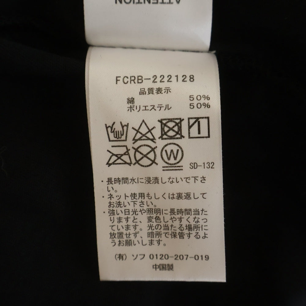 F.C.R.B./F.C.Real Bristol/FCRB(エフシーアールビー/エフシーレアルブリストル) 22AW SNEAKERWOLF L/S TEAM BAGGY TEE 長袖クルーネックTシャツ ブラック FCRB-222128