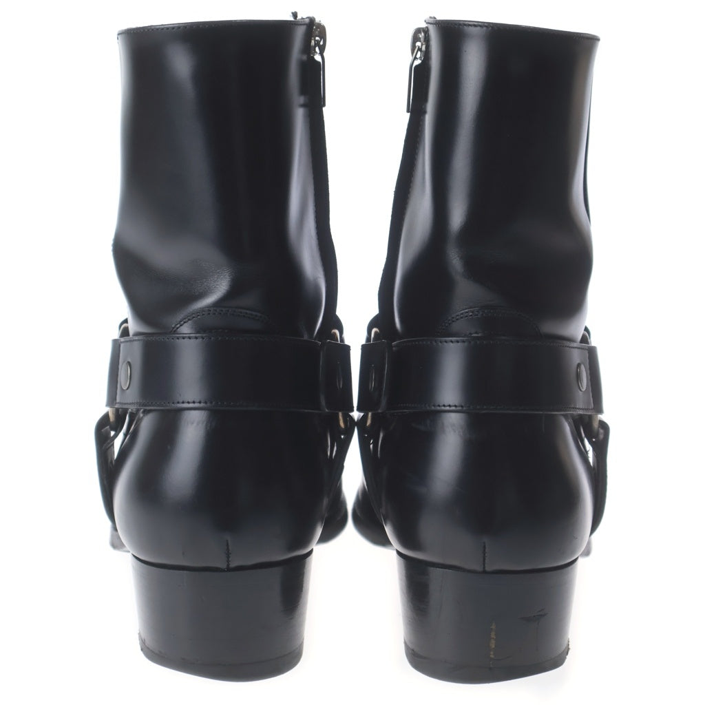 SAINT LAURENT PARIS(サンローランパリ) Wyatt Harness Boot ワイアットハーネスブーツ サイドジップ ブラック D1573070