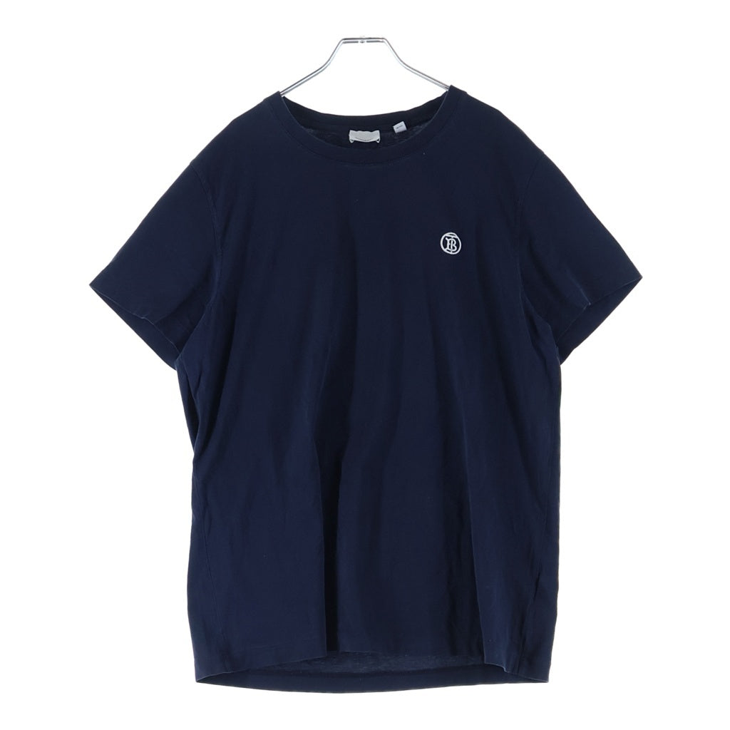 BURBERRY(バーバリー) 胸ロゴ刺繍 クルーネック半袖Tシャツ ショートスリーブカットソー ネイビー 8056176