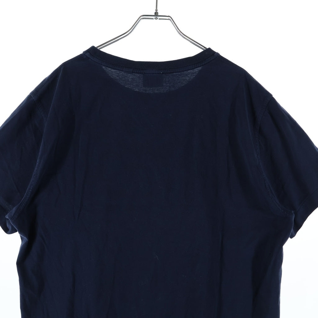 BURBERRY(バーバリー) 胸ロゴ刺繍 クルーネック半袖Tシャツ ショートスリーブカットソー ネイビー 8056176