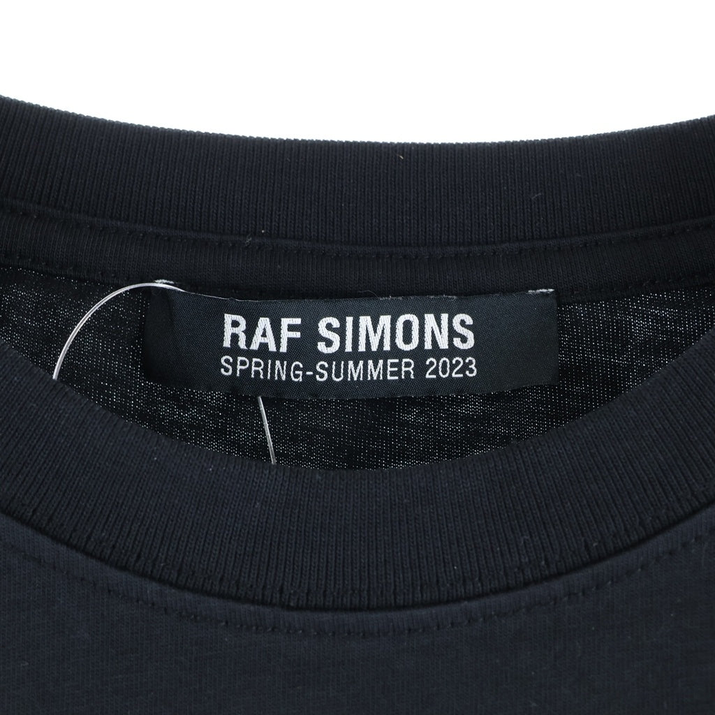 RAF SIMONS(ラフシモンズ) 23SS プリントワークス ツアー Tシャツ 半袖 クルーネック カットソー ブラック 231-M104A-19007-0099-1