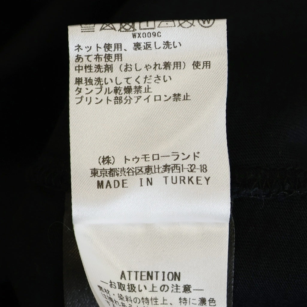 RAF SIMONS(ラフシモンズ) 23SS プリントワークス ツアー Tシャツ 半袖 クルーネック カットソー ブラック 231-M104A-19007-0099-1