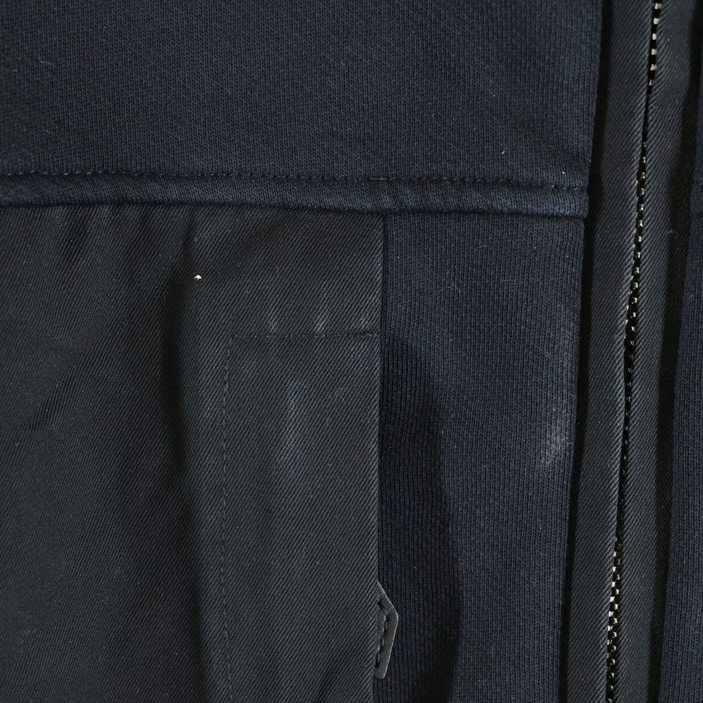 BURBERRY(バーバリー) ハーフジップ パーカー プルオーバー 異素材切替ポケット ブラック 80439169