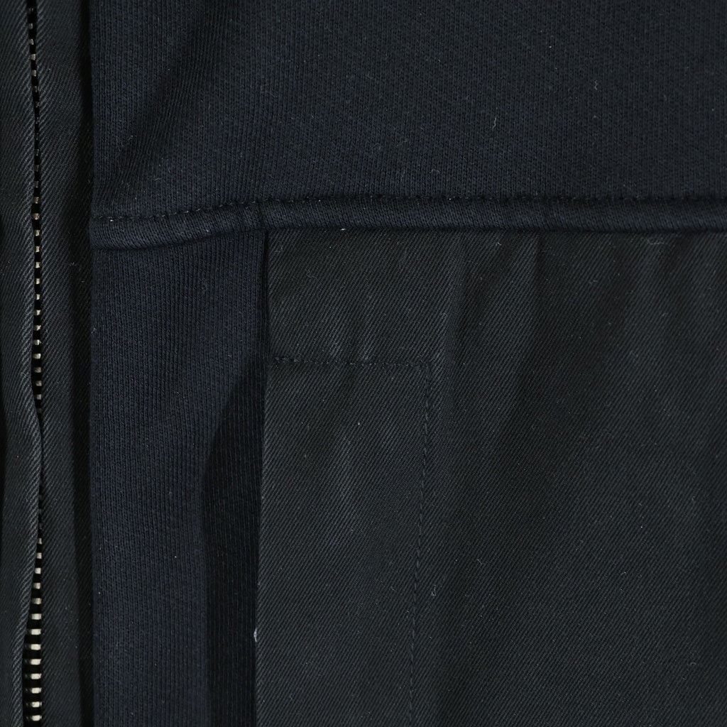 BURBERRY(バーバリー) ハーフジップ パーカー プルオーバー 異素材切替ポケット ブラック 80439169