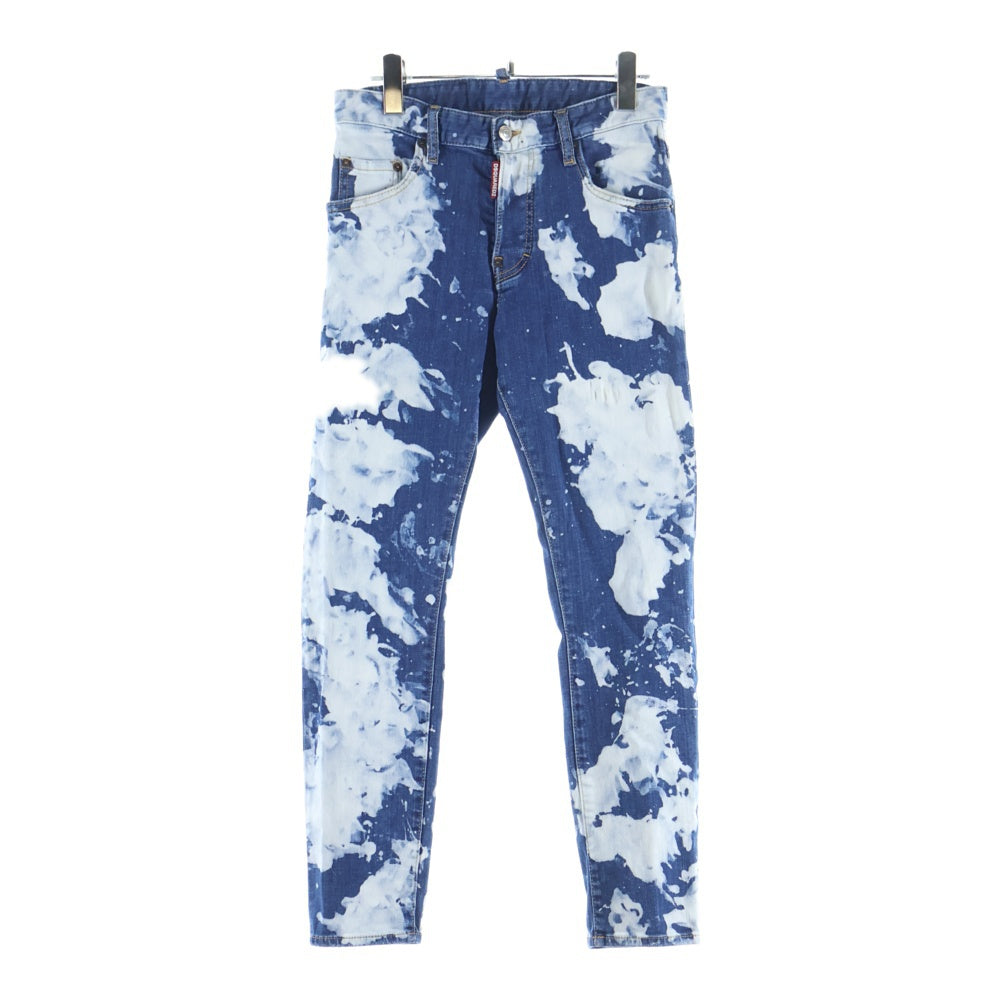 DSQUARED2(ディースクエアード) Skater Jean スケータージーンズ ペイント加工 デニムパンツ インディゴ/ホワイト S74LB0510 S30342
