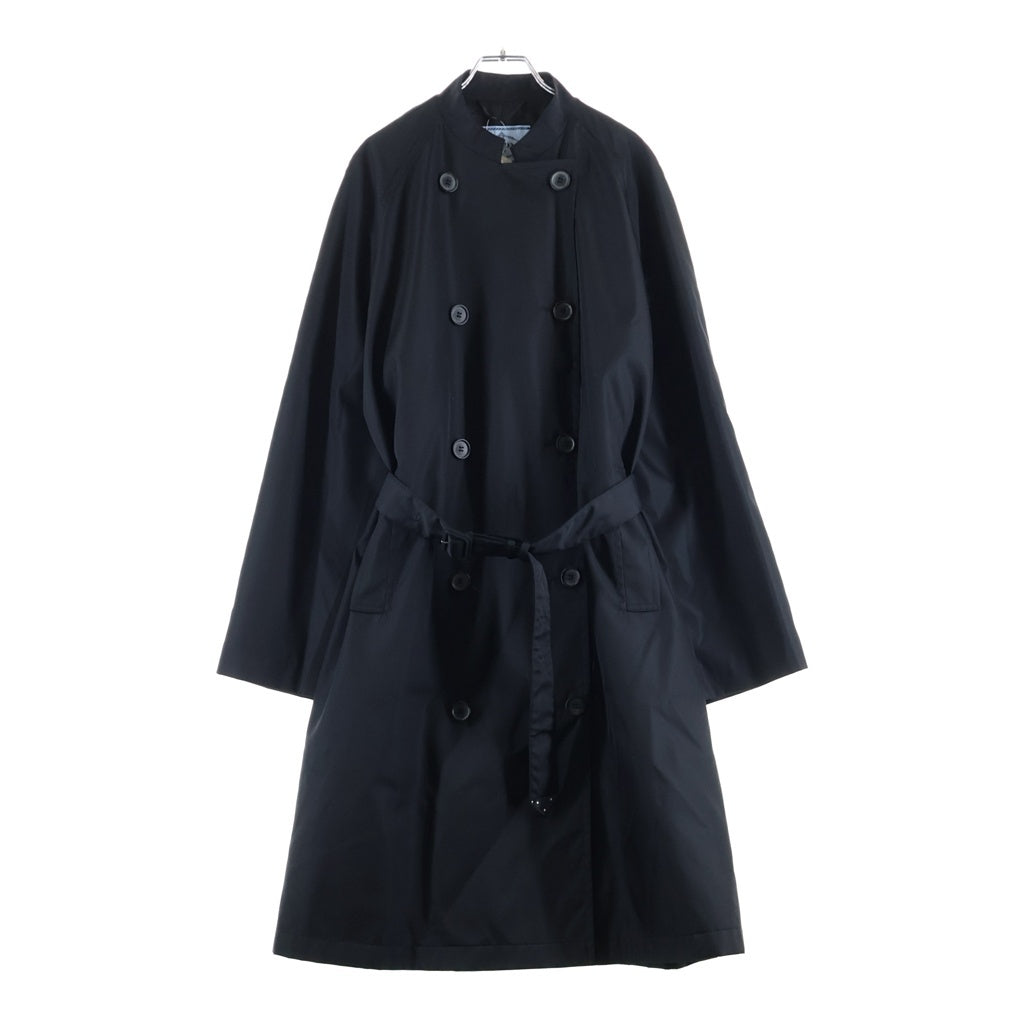 PRADA(プラダ) 24AW RE-NYLON 三角ロゴプレート リナイロン ロングコート ブラック 292107 S231 1WQ8 レディース