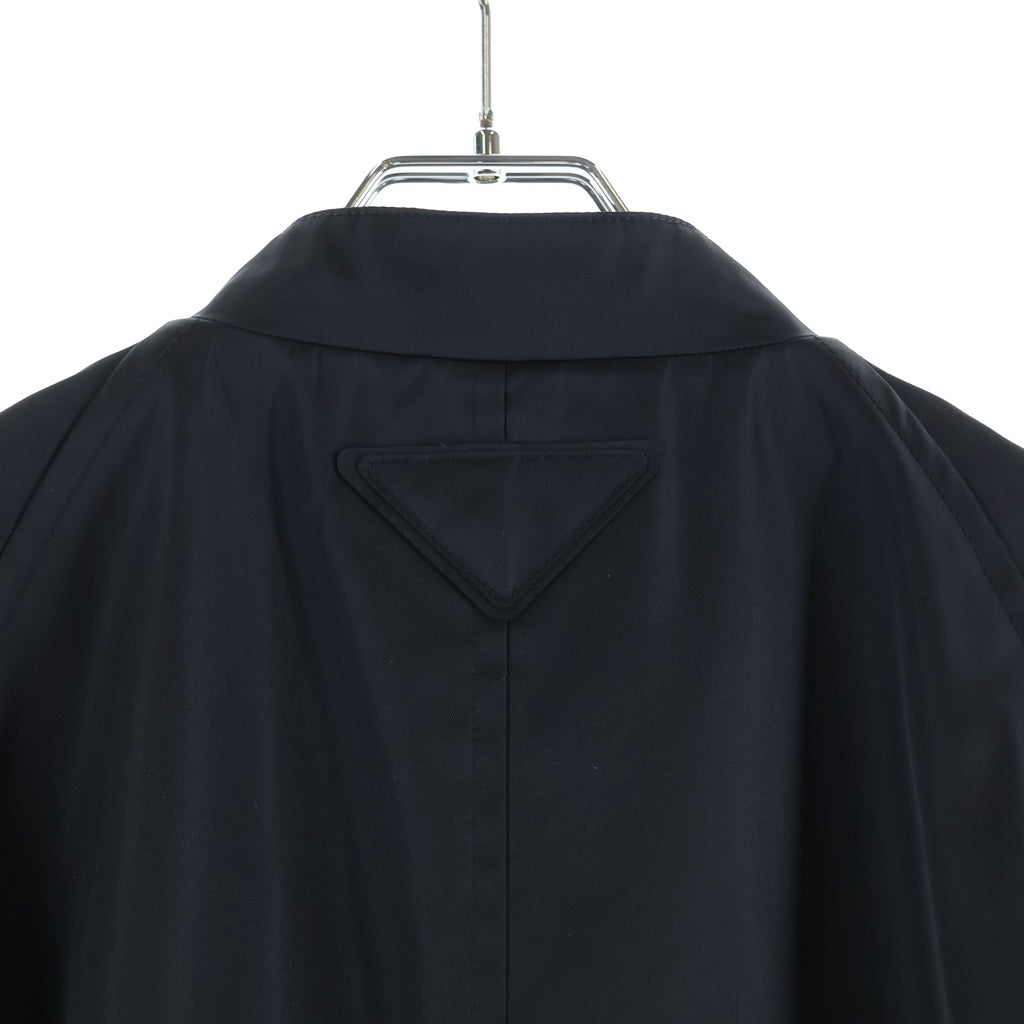 PRADA(プラダ) 24AW RE-NYLON 三角ロゴプレート リナイロン ロングコート ブラック 292107 S231 1WQ8 レディース