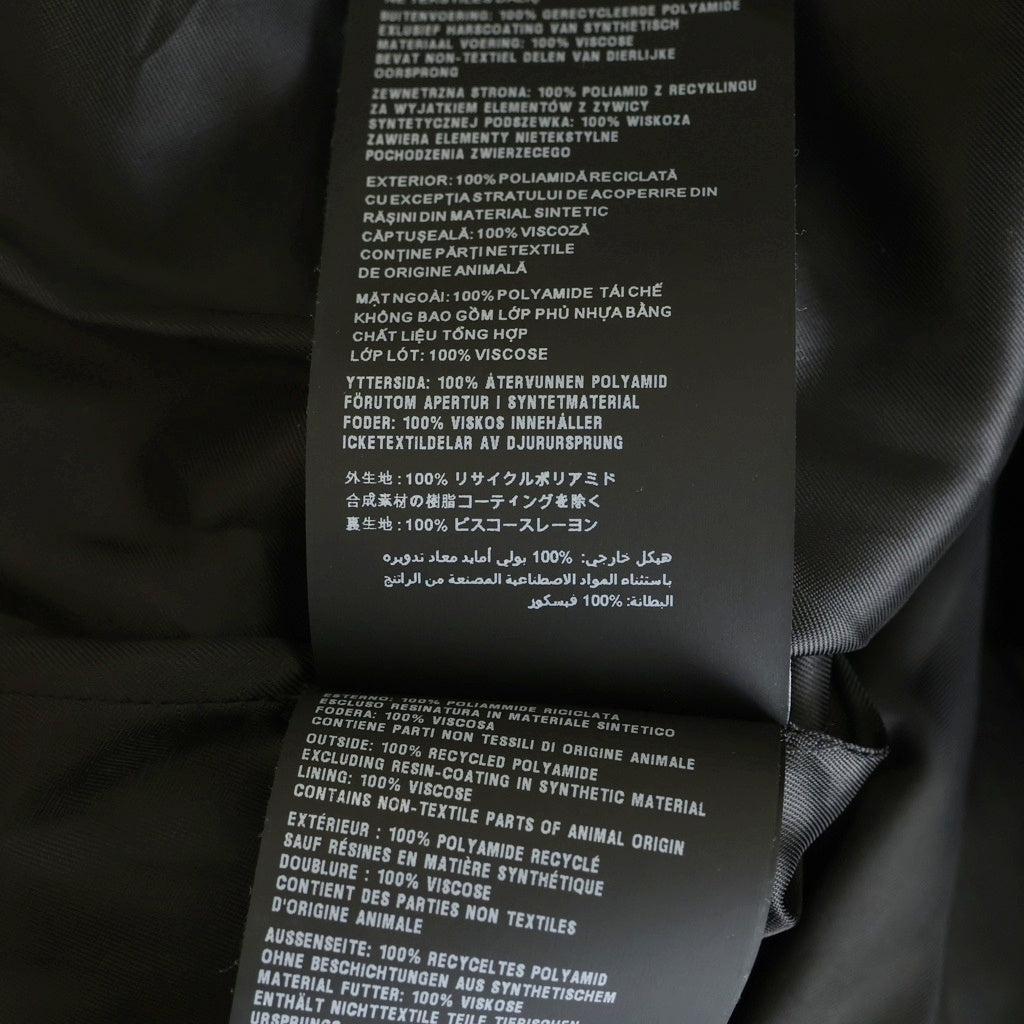 PRADA(プラダ) 24AW RE-NYLON 三角ロゴプレート リナイロン ロングコート ブラック 292107 S231 1WQ8 レディース