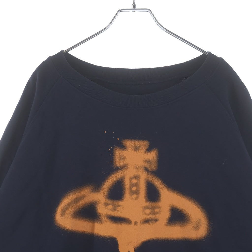 Vivienne Westwood(ヴィヴィアンウエストウッド) スプレーオーブプリント コットン クルーネック 長袖スウェット トレーナー 3I01000F-J0032