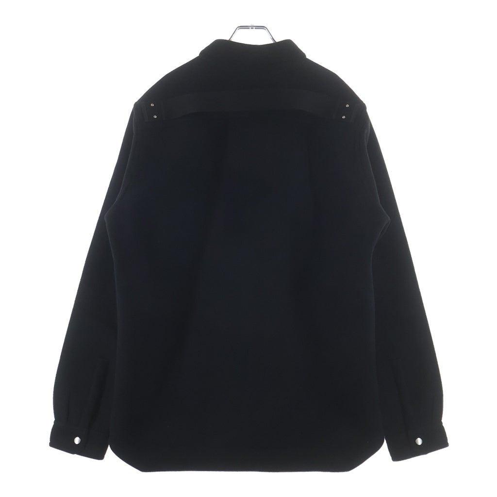 Rick Owens(リックオウエンス) 25AW OUTERSHIRT ウール アウターシャツ ブラック RU02E1744-WSF