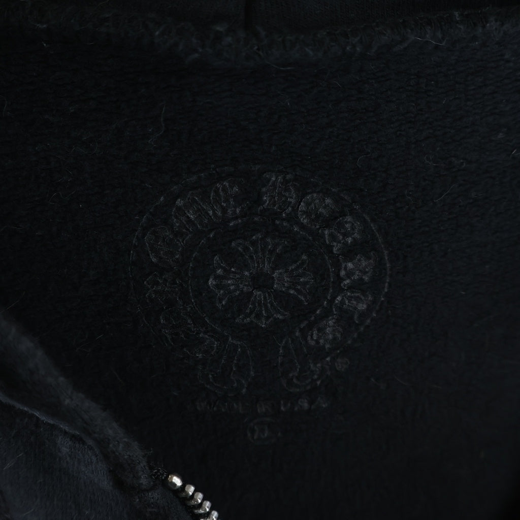 CHROME HEARTS(クロムハーツ) SWTSHRT HD ZIP Tバー ダガージップ バックアーチロゴジップパーカー ブラック