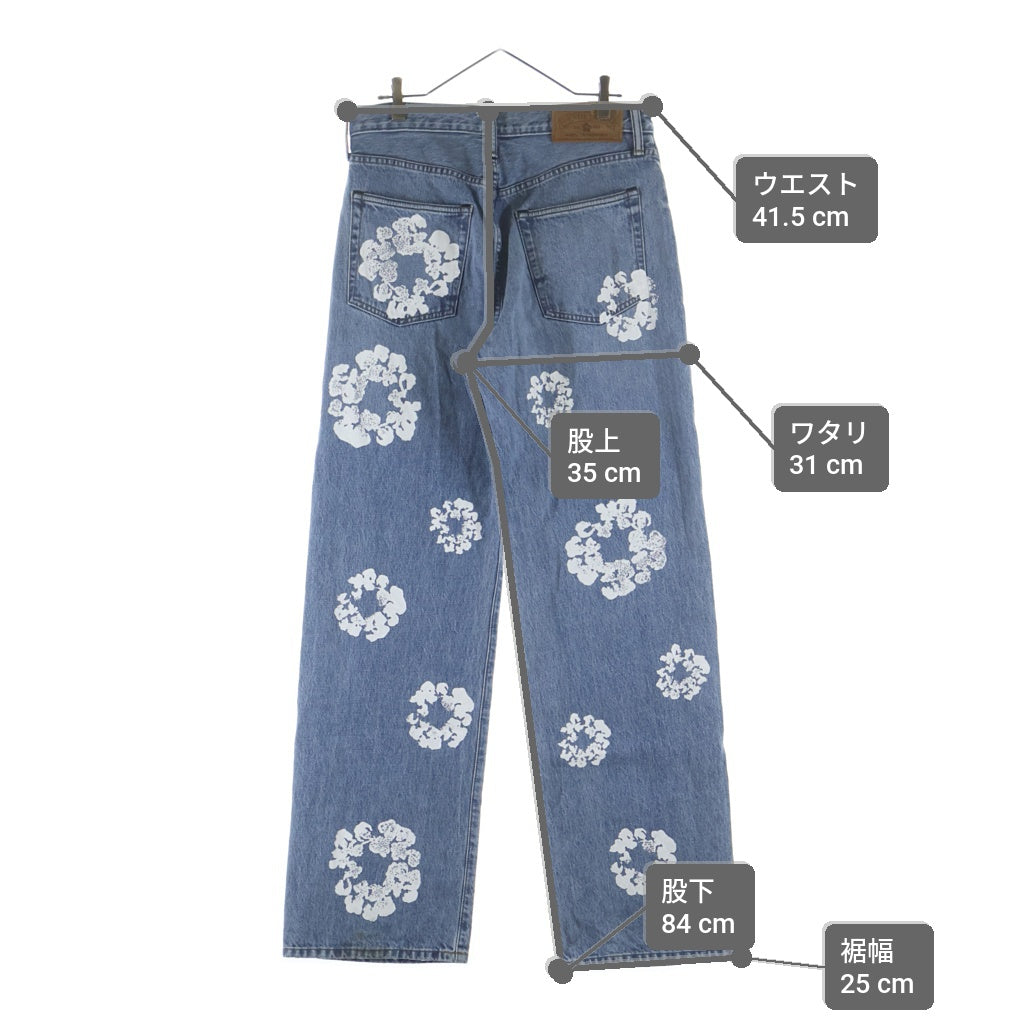 DENIM TEARS(デニムティアーズ) Wreath Baggy Denim フラワープリント 