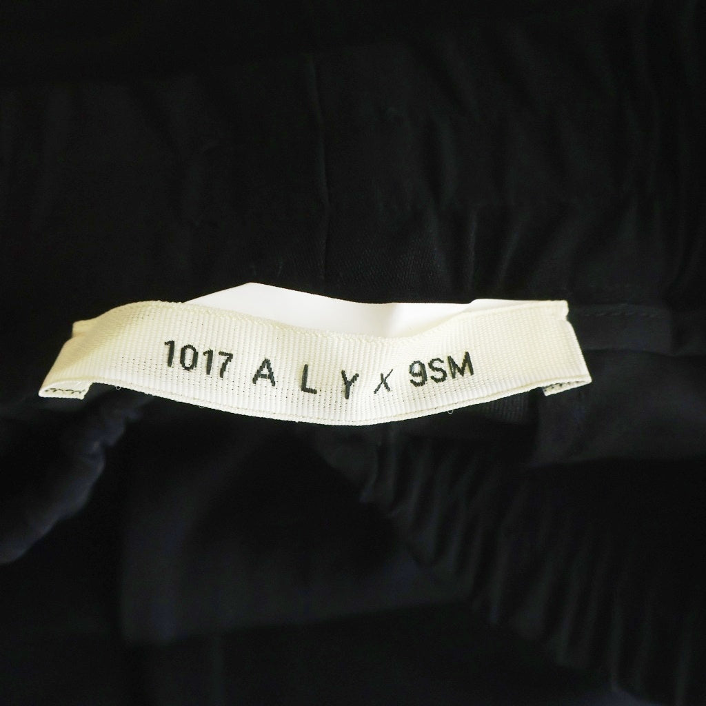 1017 ALYX 9SM(アリクス) フロントロゴ 裾ジップ ジョガーパンツ ブラック