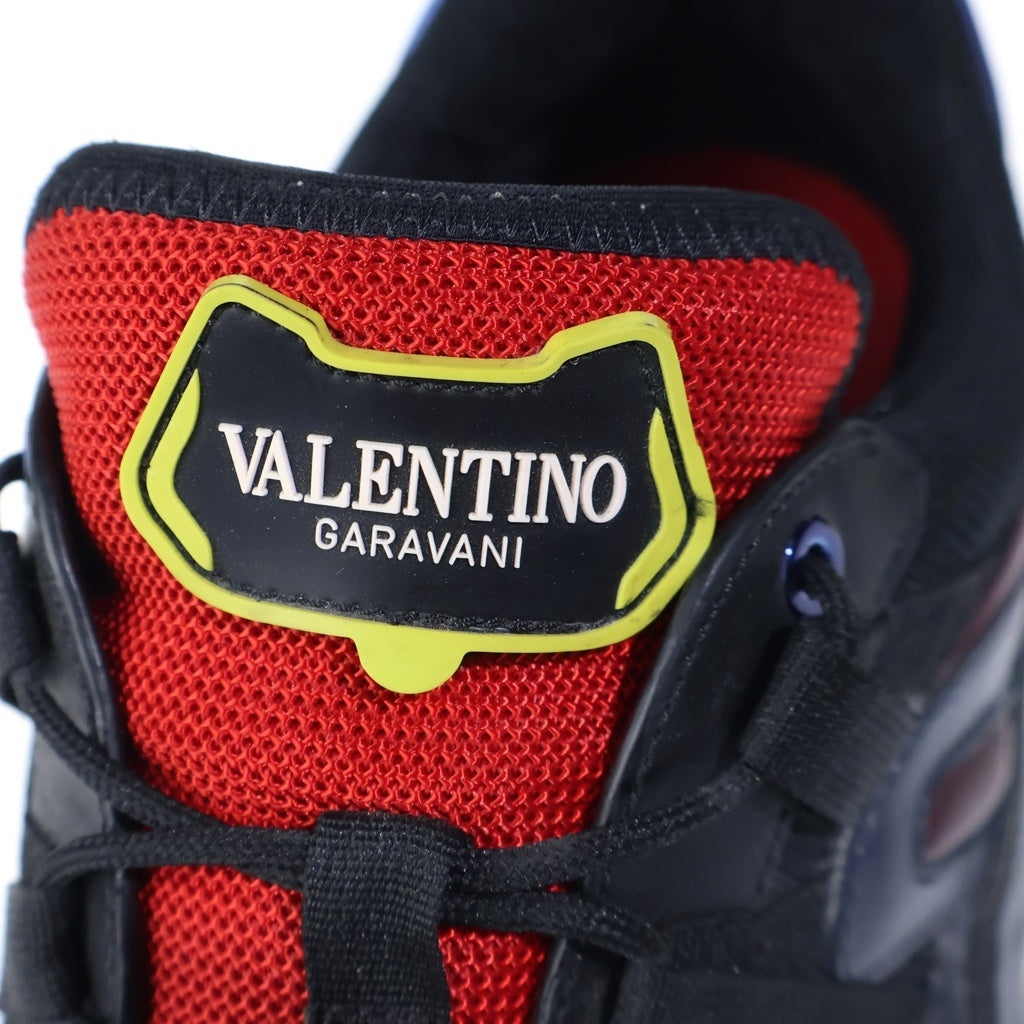 VALENTINO GARAVANI(ヴァレンチノガラヴァーニ) メッシュ切替 ロゴ レースアップ ローカットスニーカー ブラック TSC20Y2