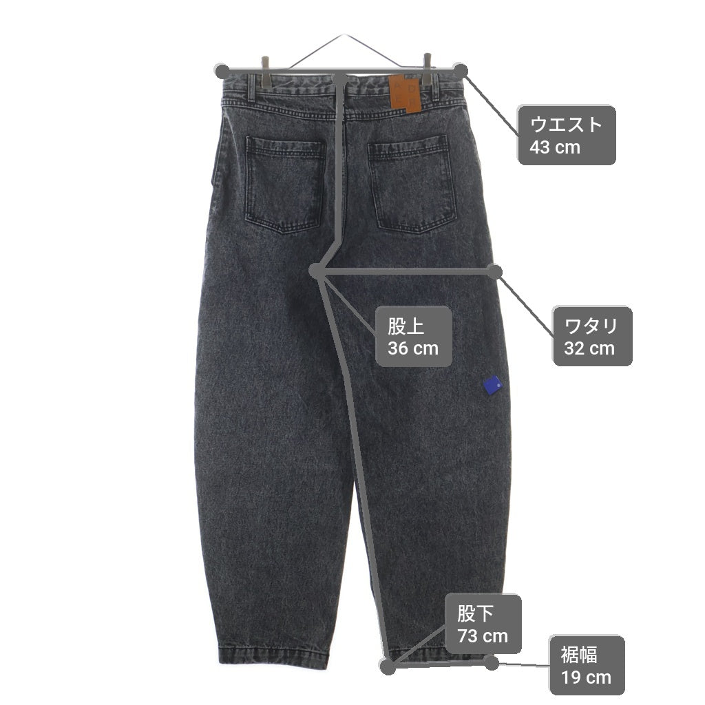 ADER ERROR(アーダーエラー) ルーズフィット テーパード バギーデニムパンツ ブラック BMSGFYJE0103BKL
