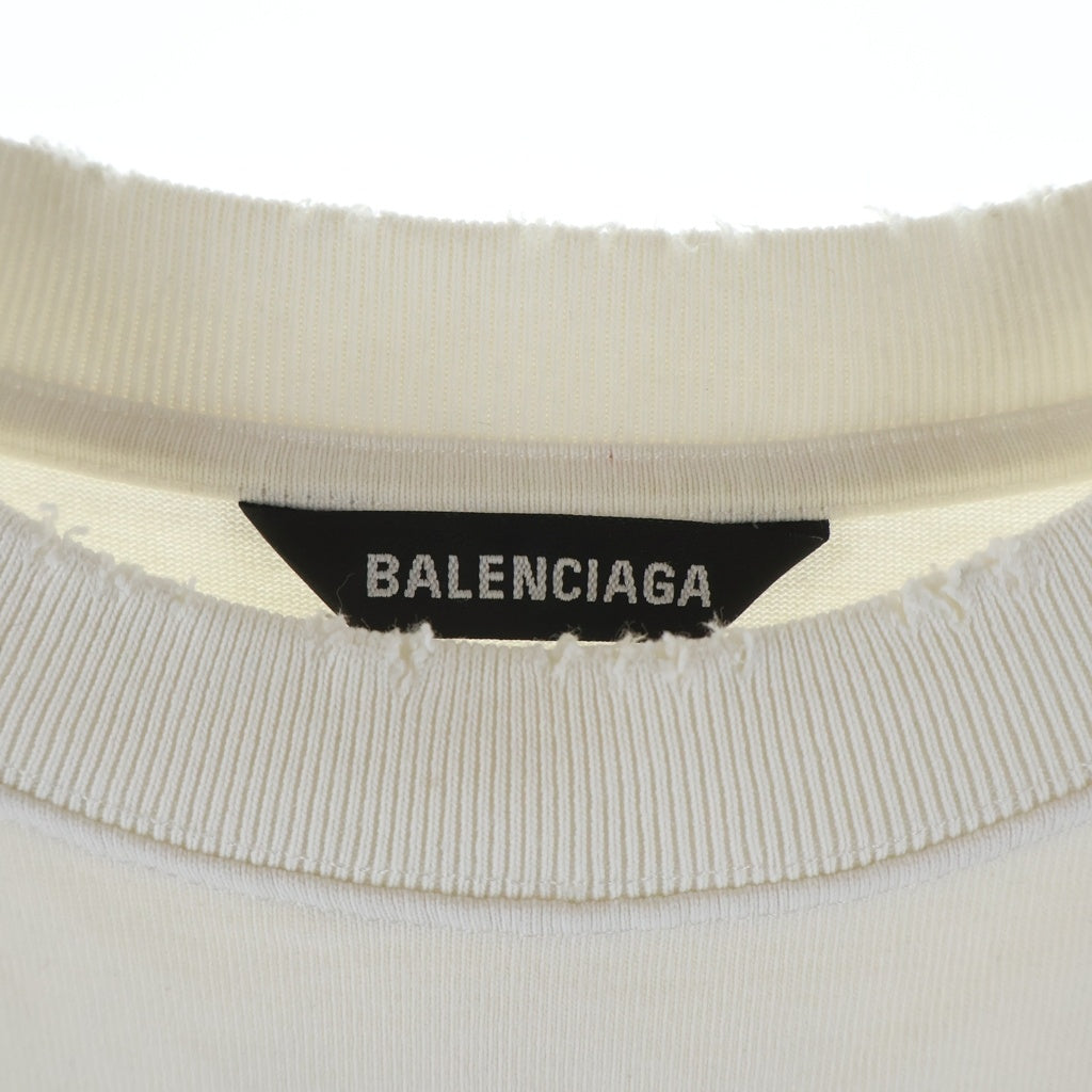 BALENCIAGA(バレンシアガ) 20AWGOTHIC OVERSIZE 半袖 クルーネック Tシャツ カットソー ホワイト 641614 TJV78