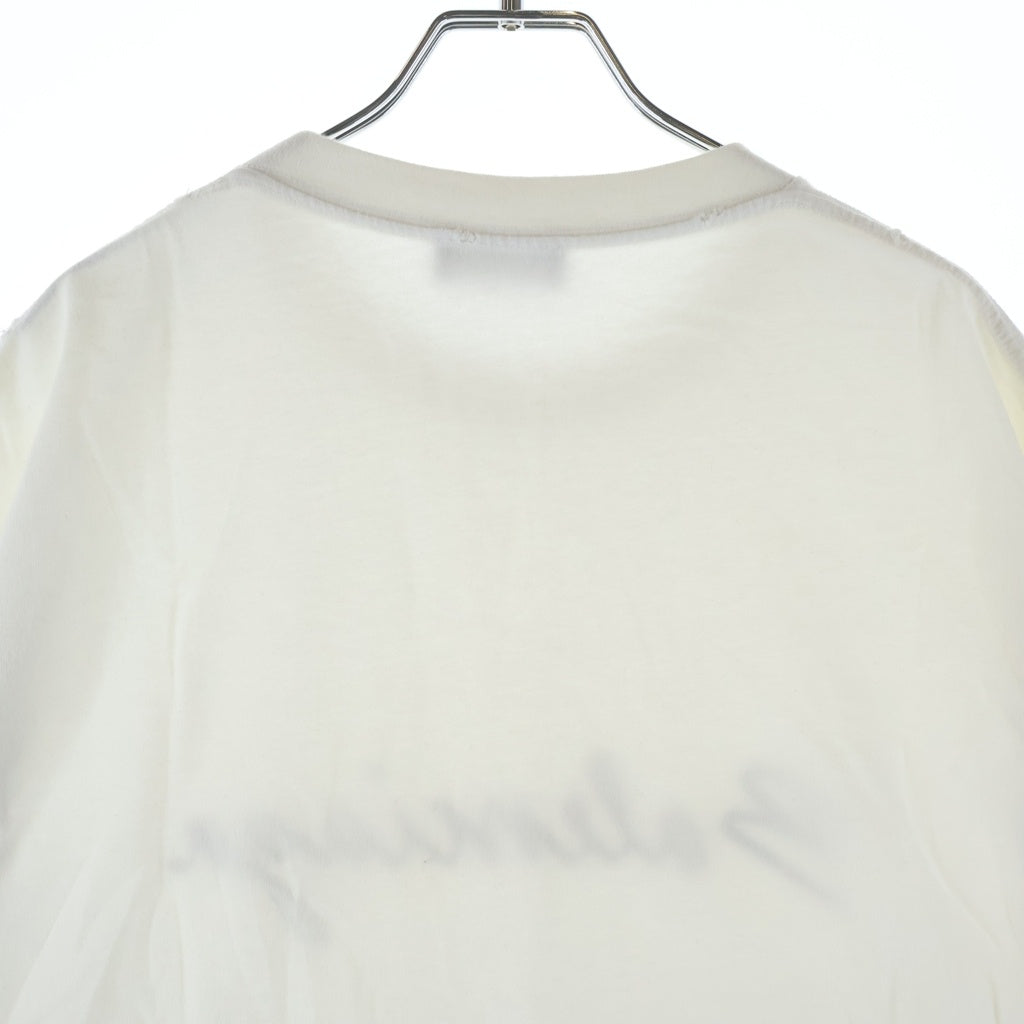 美品 バレンシアガ BALENCIAGA Tシャツ カットソー 半袖 ショートスリーブ ロゴ トップス レディース S ホワイト BALENCIAGA - 美品 バレンシアガ BALENCIAGA Tシャツ カットソー