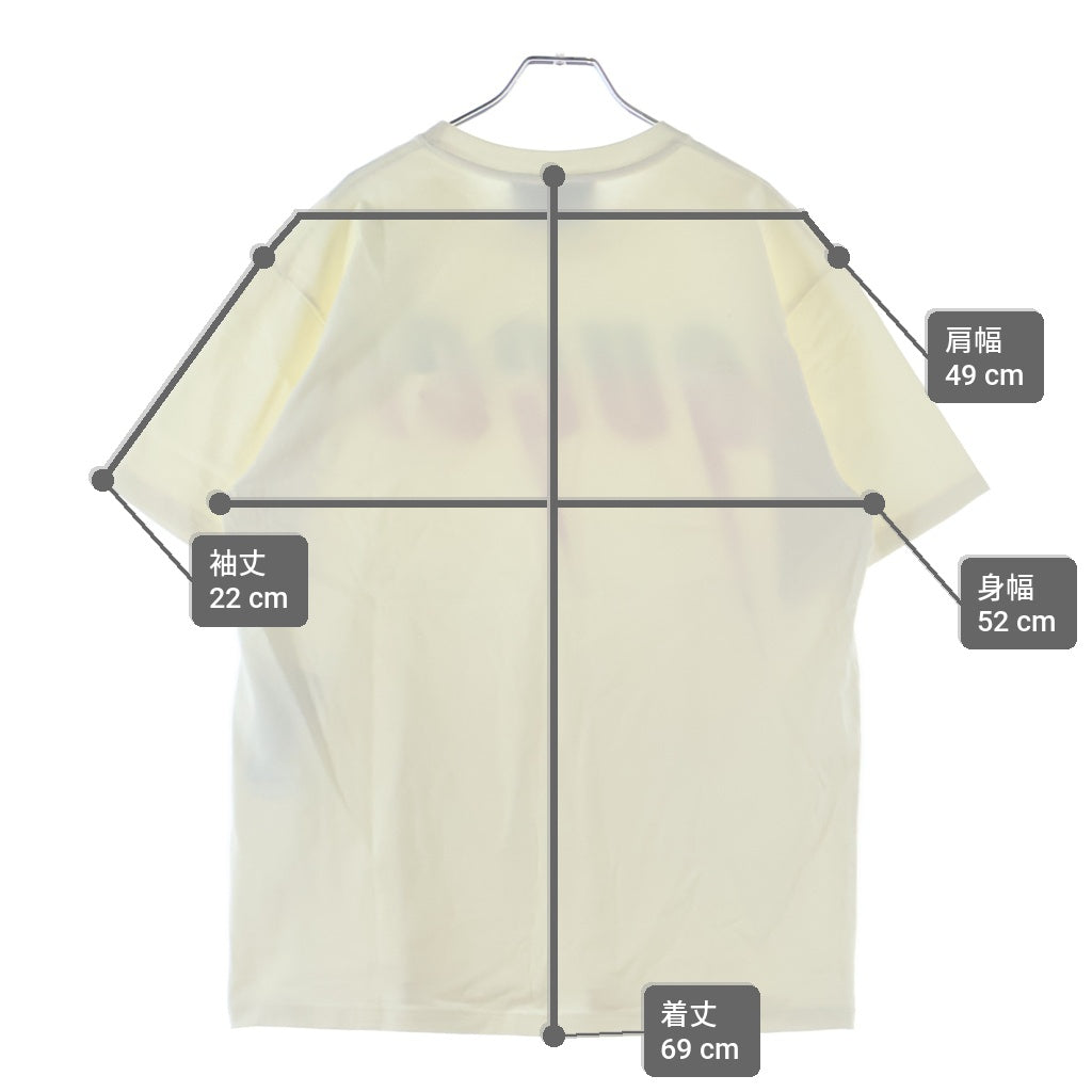 GUCCI(グッチ) ブレードプリント クルーネック コットン 半袖Tシャツ カットソー ホワイト 565806XJAZY