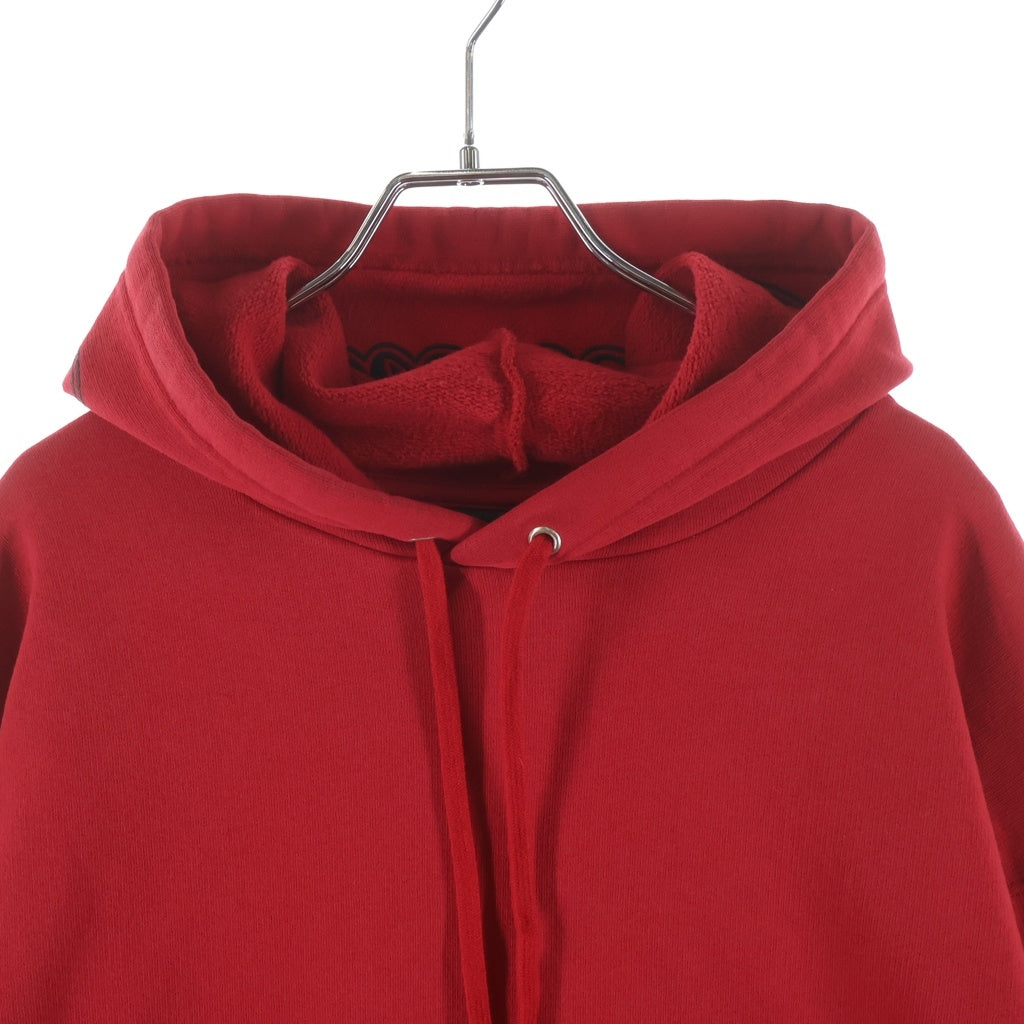 BALENCIAGA バレンシアガ Cursive Oversized Hoodie カーシブ オーバーサイズミリタリーフーディー 刺繍ロゴデザイン プルオーバーパーカー レッド E62F 858143 TTVM8 BALENCIAGA(バレンシアガ) Cursive Oversized Hoodie カーシブ