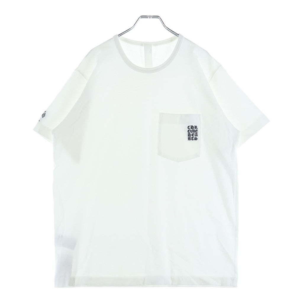 CHROME HEARTS(クロムハーツ) Y NOT S/S T-SHIRT 袖クロス刺繍 半袖カットソー ホワイト