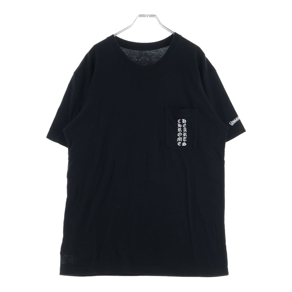 CHROME HEARTS(クロムハーツ) Osaka Scroll Label Logo Tee 大阪限定 大阪スクロールラベルロゴ ポケット付き 半袖Tシャツ ブラック