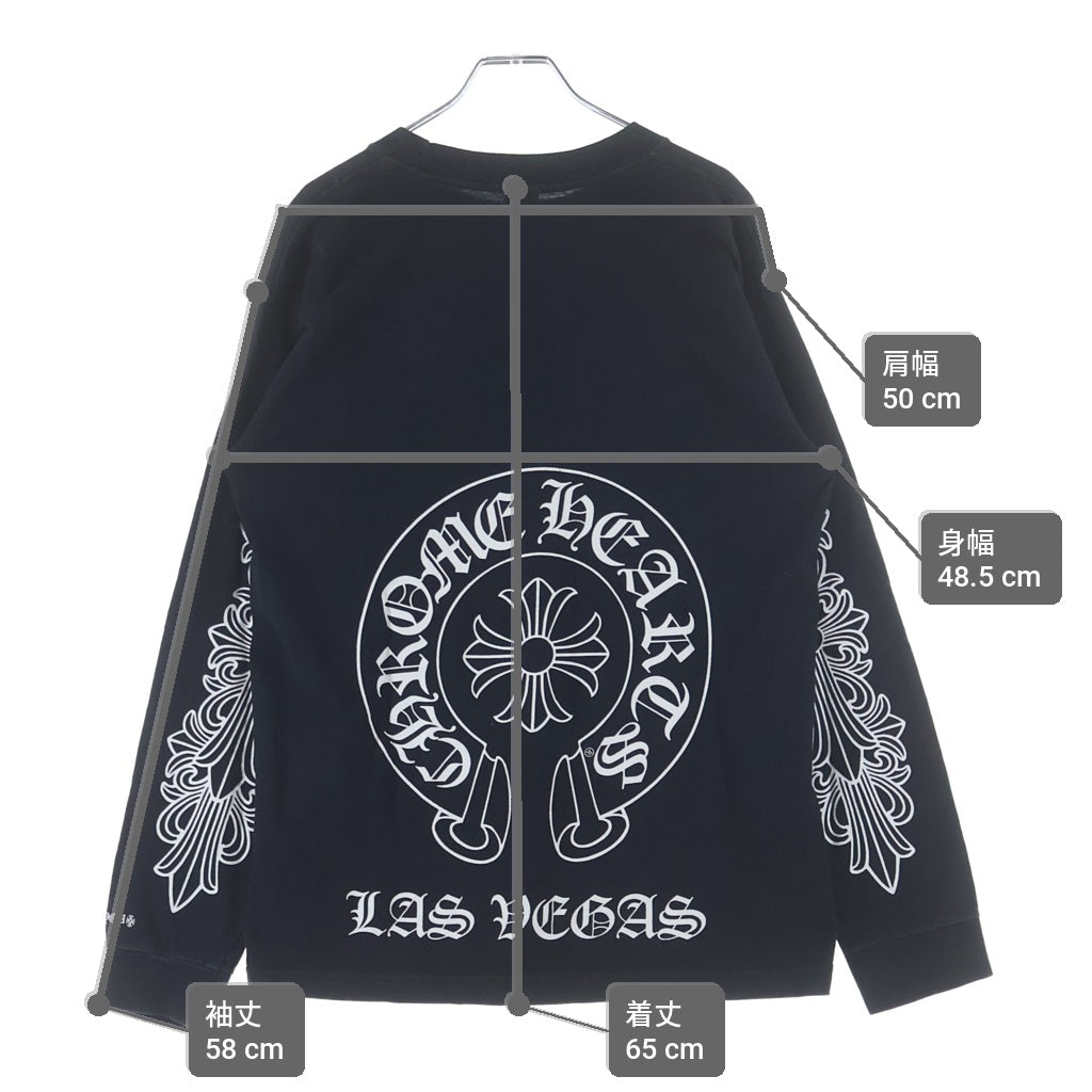 CHROME HEARTS(クロムハーツ) CH L S LTD ラスベガス限定袖フローラルプリント長袖カットソー ブラック