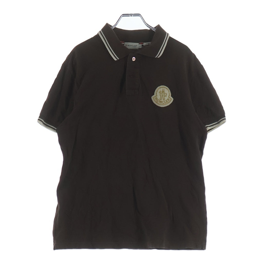 MONCLER(モンクレール) BEAMS別注 胸ロゴワッペン 半袖ポロシャツ ブラウン 84641