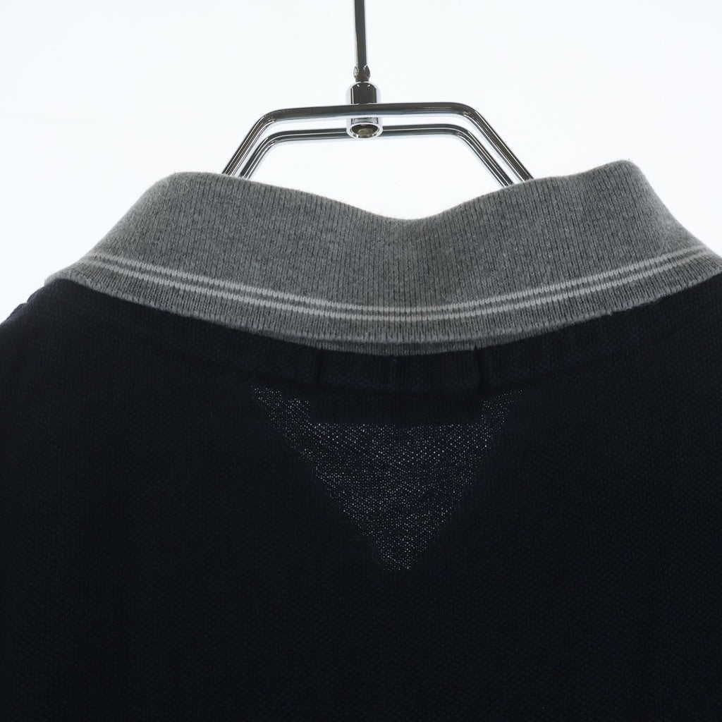 MONCLER(モンクレール) MAGLIA POLO MANICA CORTA 胸ロゴワッペン 半袖ポロシャツ ネイビー 210918341500 84093