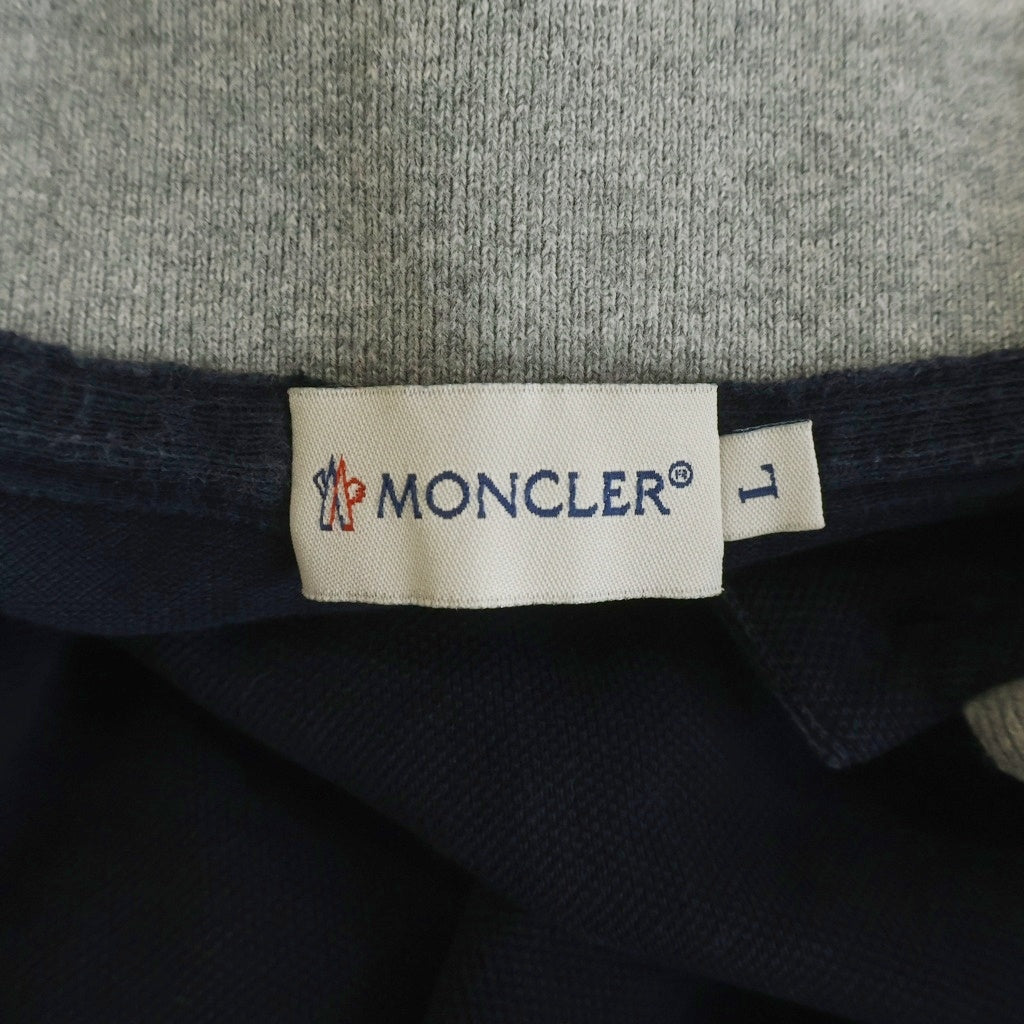 MONCLER(モンクレール) MAGLIA POLO MANICA CORTA 胸ロゴワッペン 半袖ポロシャツ ネイビー 210918341500 84093